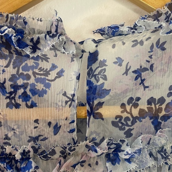 Alice McCall Pirouette Silk Floral Dress Cornflower Blue - Picture 13 of 15